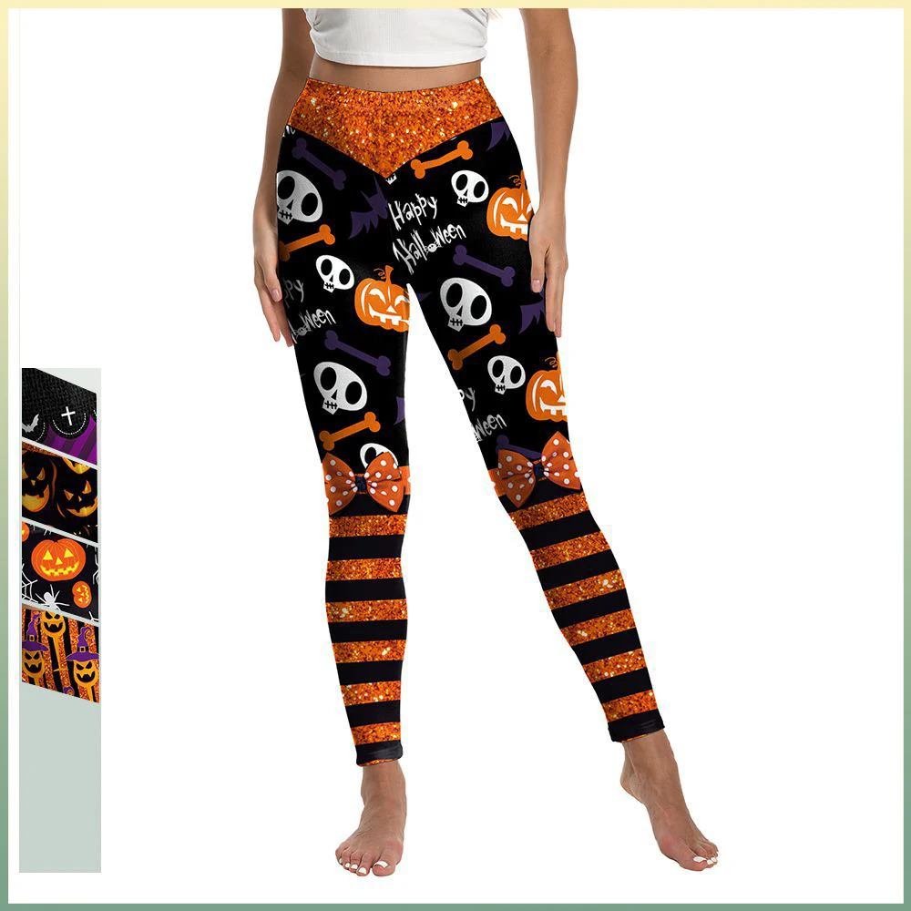 Women'S Casual Pants Leggings Halloween Style Funny Skull Stripes Pumpkin Head Print Color Matching Pants Sports Festival
Women'S Casual Pants Leggings Halloween Style Funny Skull Stripes Pumpkin Head Print Color Matching Pants Sports Festival