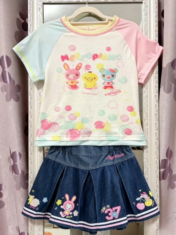 Y2K Subculture Matching Sets Japanese Kawaii Printed Crop Tops Mini Skirts Holiday Casual Vintage Slim Outfits For Young Girls
Y2K Subculture Matching Sets Japanese Kawaii Printed Crop Tops Mini Skirts Holiday Casual Vintage Slim Outfits For Young Girls