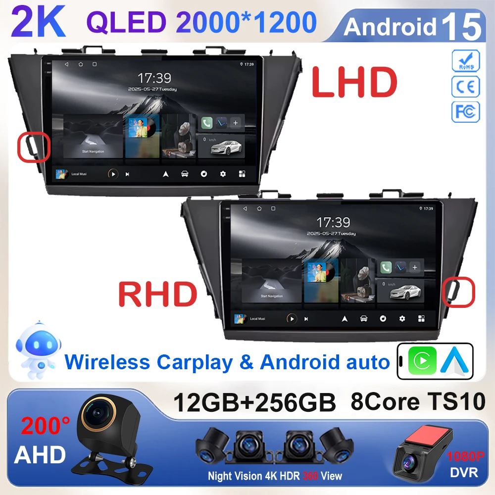 Car Radio Carplay For Toyota Prius Plus V Alpha LHD RHD 2012 - 2017 Stereo GPS Navigation Android No 2din DVD Wifi Auto
Car Radio Carplay For Toyota Prius Plus V Alpha LHD RHD 2012 - 2017 Stereo GPS Navigation Android No 2din DVD Wifi Auto
