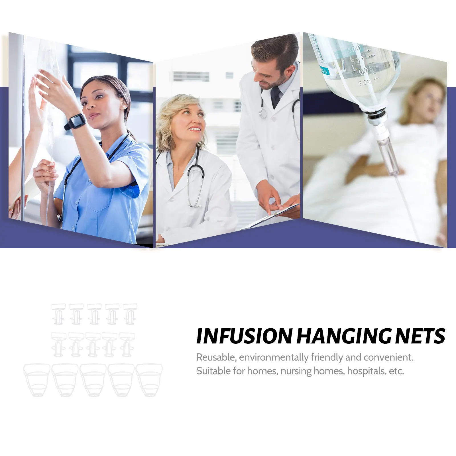 15Pcs Portable Infusion Bottle Nets Sturdy Saline Holders for 100Ml 250Ml 500Ml Reusable Eco-Friendly Hospital Home Nursing Use
15Pcs Portable Infusion Bottle Nets Sturdy Saline Holders for 100Ml 250Ml 500Ml Reusable Eco-Friendly Hospital Home Nursing Use