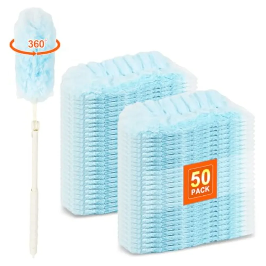 50 Count Heavy Duty Duster Refills for Swiffer Duster, Multisurface 360 Dusters Replacements with 3 ft Extended Handle, Unscent
50 Count Heavy Duty Duster Refills for Swiffer Duster, Multisurface 360 Dusters Replacements with 3 ft Extended Handle, Unscent