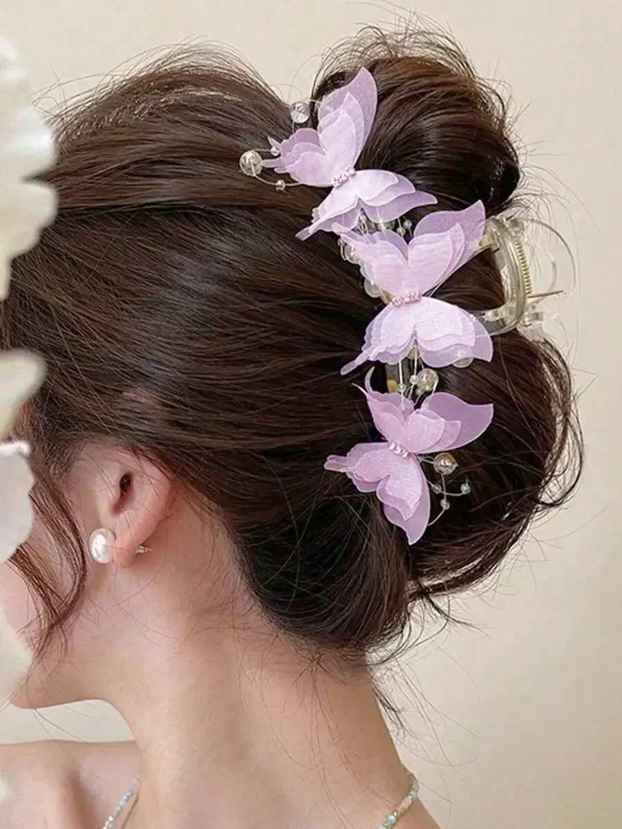 Lavender Butterfly Oversized Hair Claw For Women Elegant Hair Clip Accessory
Lavender Butterfly Oversized Hair Claw For Women Elegant Hair Clip Accessory