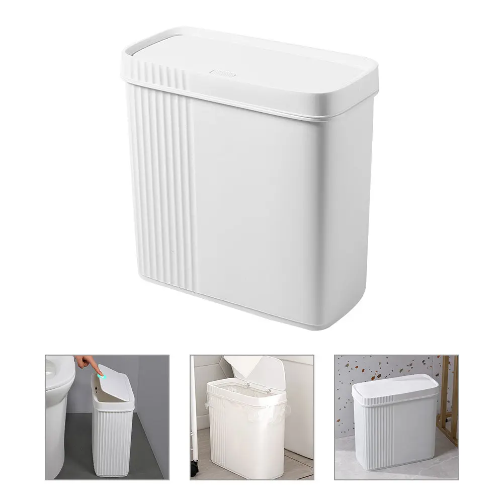 Slim Press Top Trash Can PP Plastic Large Capacity Home Bathroom Kitchen Office Garbage Bin Design Household Waste
Slim Press Top Trash Can PP Plastic Large Capacity Home Bathroom Kitchen Office Garbage Bin Design Household Waste