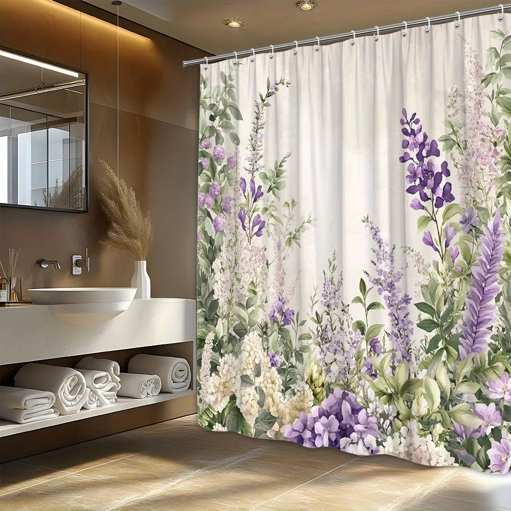 1 шт., весенняя занавеска для душа с цветочным принтом Serene — лавандовые гортензии, белые сиревые и фиолетовые перчатки из лисы, бежевый фон, прочный полиэстер
1 шт., весенняя занавеска для душа с цветочным принтом Serene — лавандовые гортензии, белые сиревые и фиолетовые перчатки из лисы, бежевый фон, прочный полиэстер