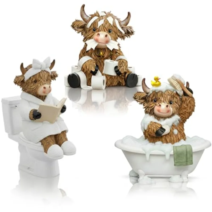 3 Pcs Figurines Gifts Decor Resin Statue Figurine with Bathtub/Toilet/Tissue, Funny Bath Time Statue for Home Kitchen Office Ti
3 Pcs Figurines Gifts Decor Resin Statue Figurine with Bathtub/Toilet/Tissue, Funny Bath Time Statue for Home Kitchen Office Ti