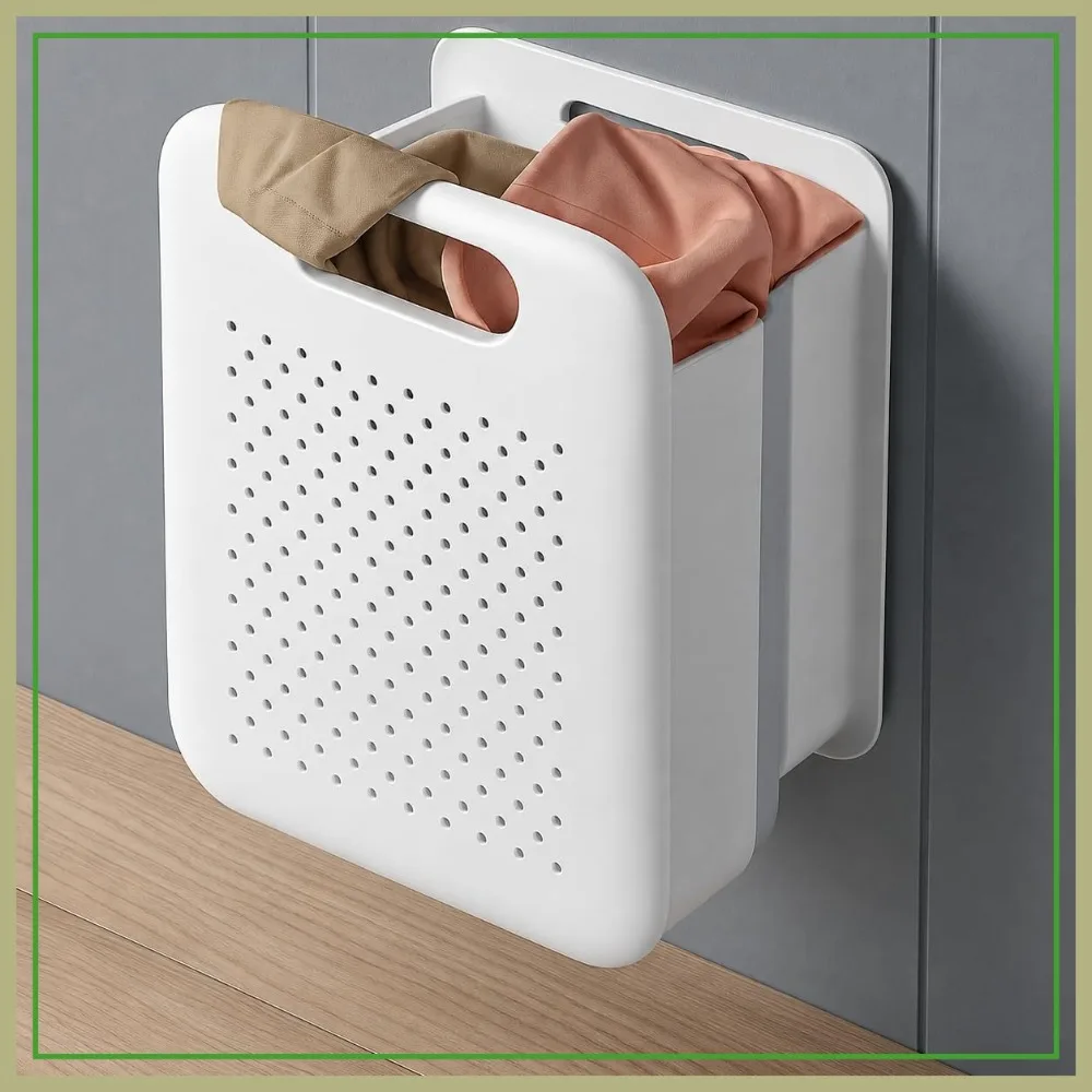 Collapsible Laundry Basket, Space-Saving Wall-Mounted Hamper, Detachable Hanging Organizer for Home, Dorms, RVs, 11.8"x8"x14.7"
Collapsible Laundry Basket, Space-Saving Wall-Mounted Hamper, Detachable Hanging Organizer for Home, Dorms, RVs, 11.8"x8"x14.7"