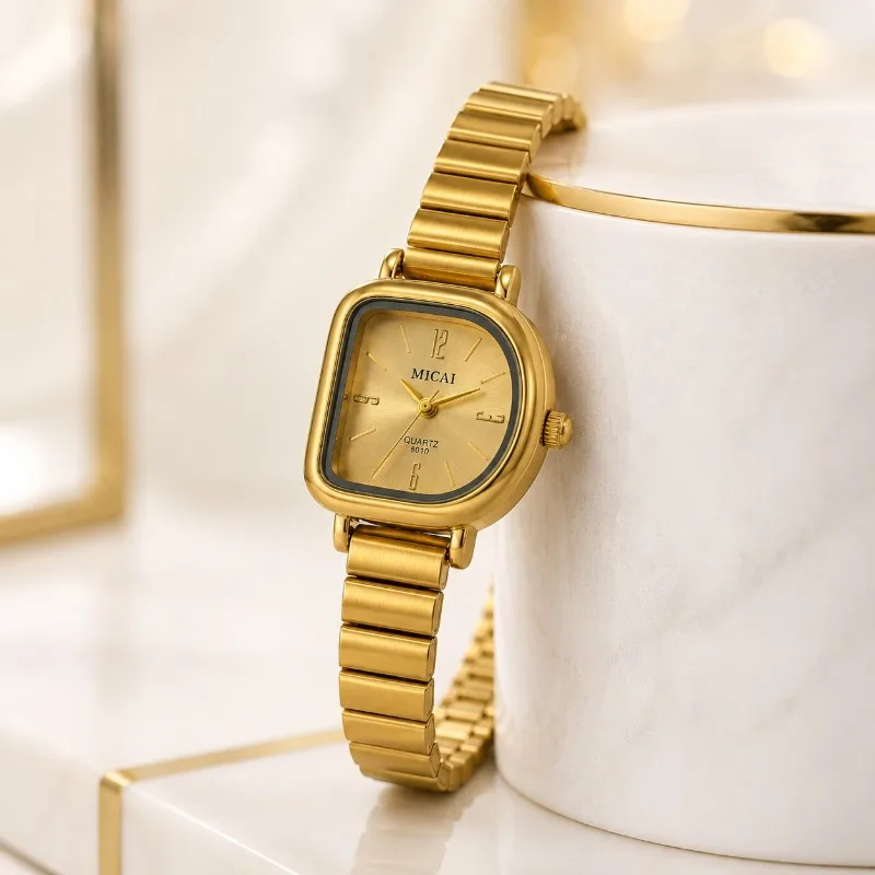 MICAI Brand Gold Women's Watch Minimalist Square Dial Stainless Steel Band Ladies Quartz Wristwatch Slim Elegant Female Clock
MICAI Brand Gold Women's Watch Minimalist Square Dial Stainless Steel Band Ladies Quartz Wristwatch Slim Elegant Female Clock