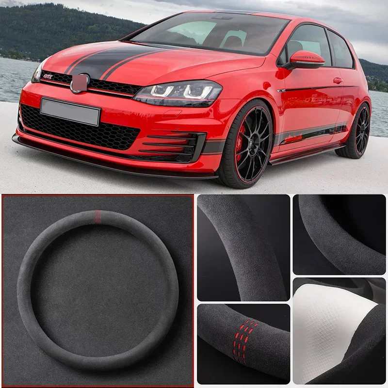 Alcantara Anti-Slip Black Suede Leather Car Universal Steering Wheel Cover For Volkswagen Golf Car Accessories
Alcantara Anti-Slip Black Suede Leather Car Universal Steering Wheel Cover For Volkswagen Golf Car Accessories