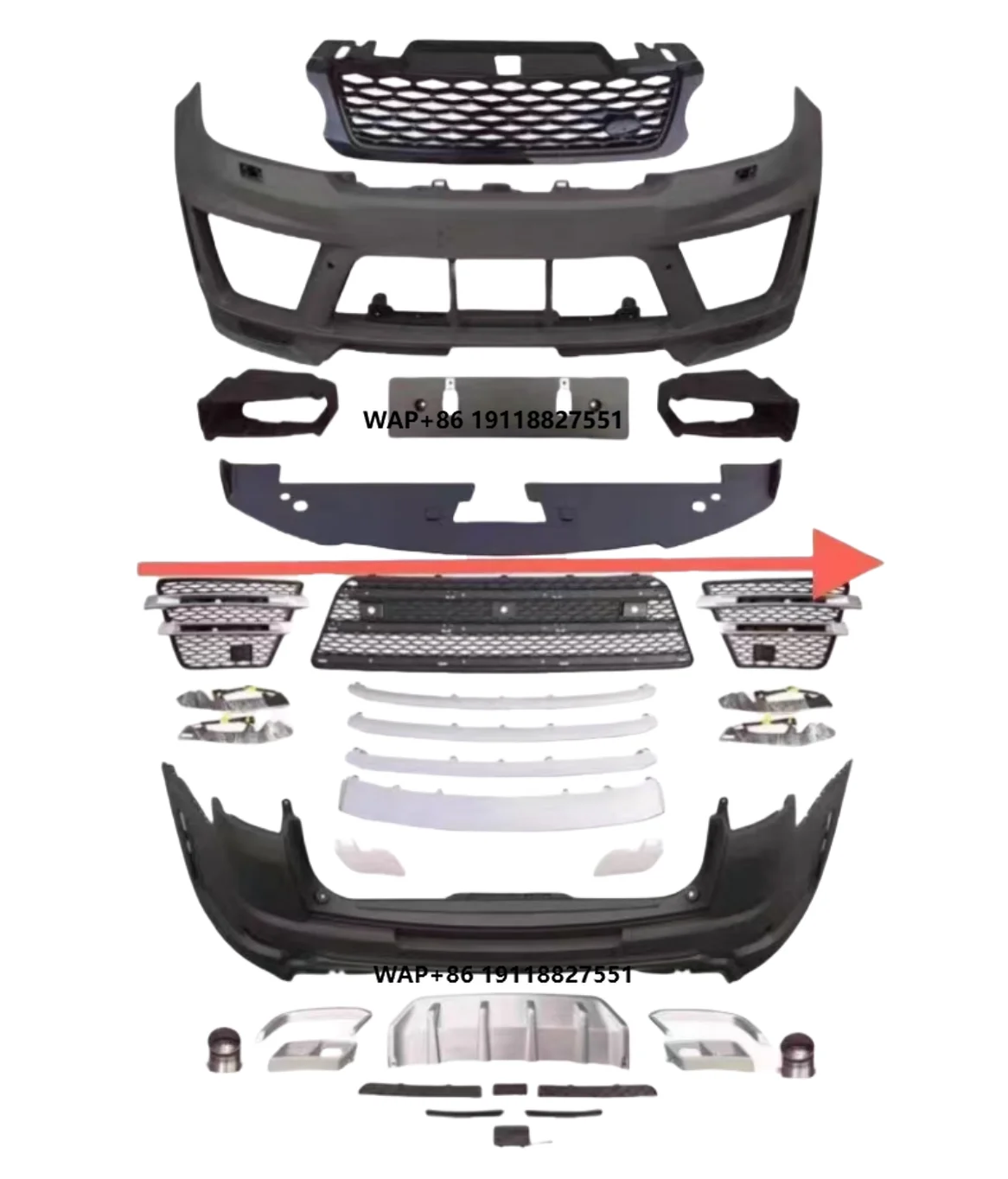 Hoe Sale Front Bar Rear Bar Large Surrounded Grid Modified Parts for 14-17 Sport Modified Luhman Model
Hoe Sale Front Bar Rear Bar Large Surrounded Grid Modified Parts for 14-17 Sport Modified Luhman Model