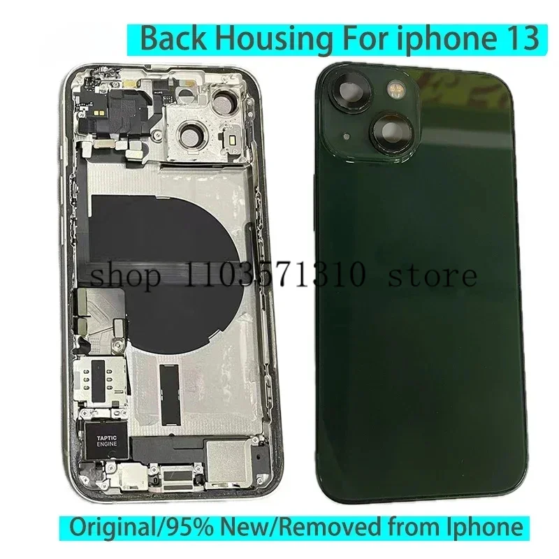 Корпус задней двери для iPhone 13, крышка батарейного отсека, полная сборка, средняя рамка, лоток для SIM-карты, гибкая мощность громкости, задняя часть корпуса
Корпус задней двери для iPhone 13, крышка батарейного отсека, полная сборка, средняя рамка, лоток для SIM-карты, гибкая мощность громкости, задняя часть корпуса