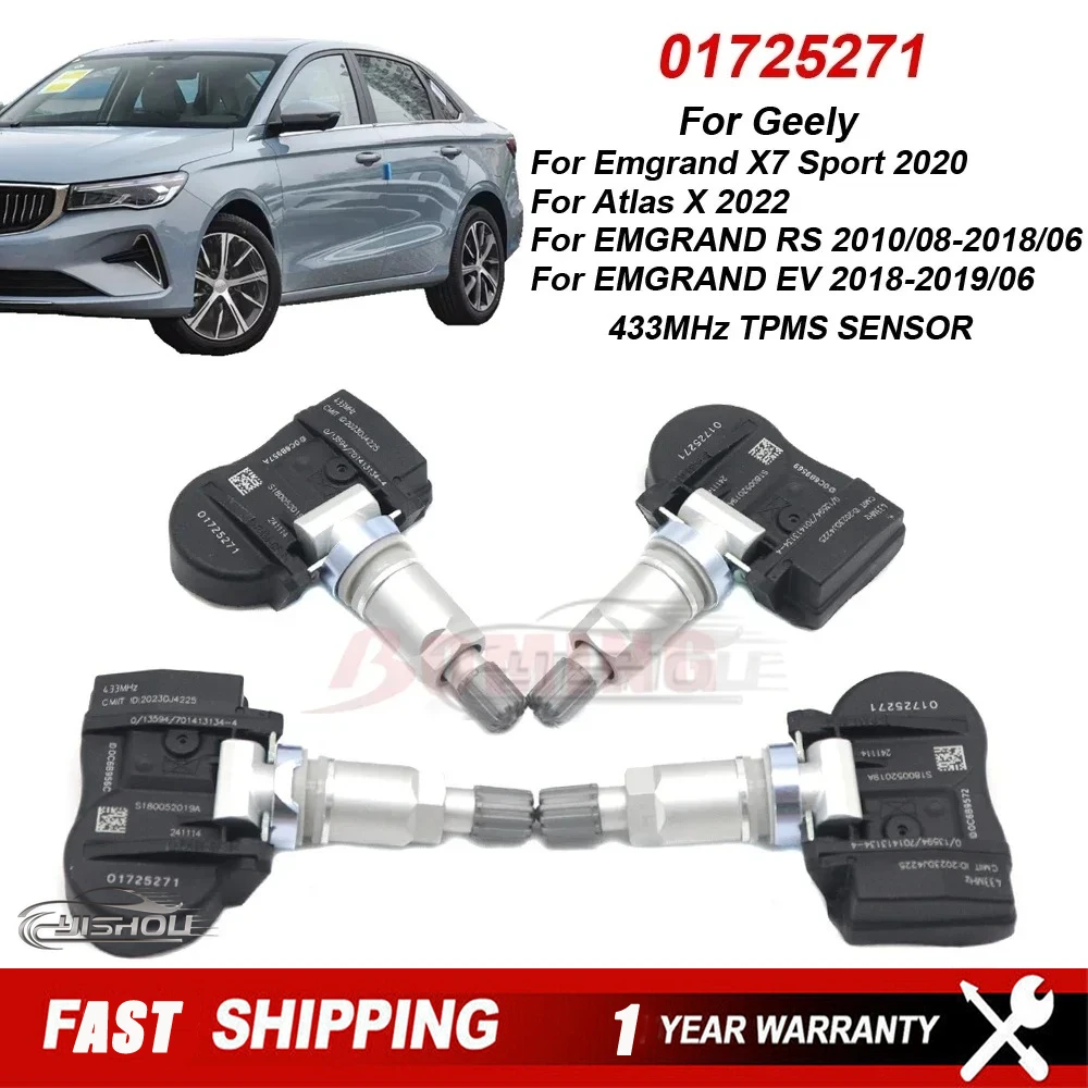 TPMS 01725271 433 МГц для Geely EMGRAND RS 2010-2018 EMGRAND EV 2018-2019 Atlas X 2022 Новый автомобильный датчик контроля давления в шинах
TPMS 01725271 433 МГц для Geely EMGRAND RS 2010-2018 EMGRAND EV 2018-2019 Atlas X 2022 Новый автомобильный датчик контроля давления в шинах