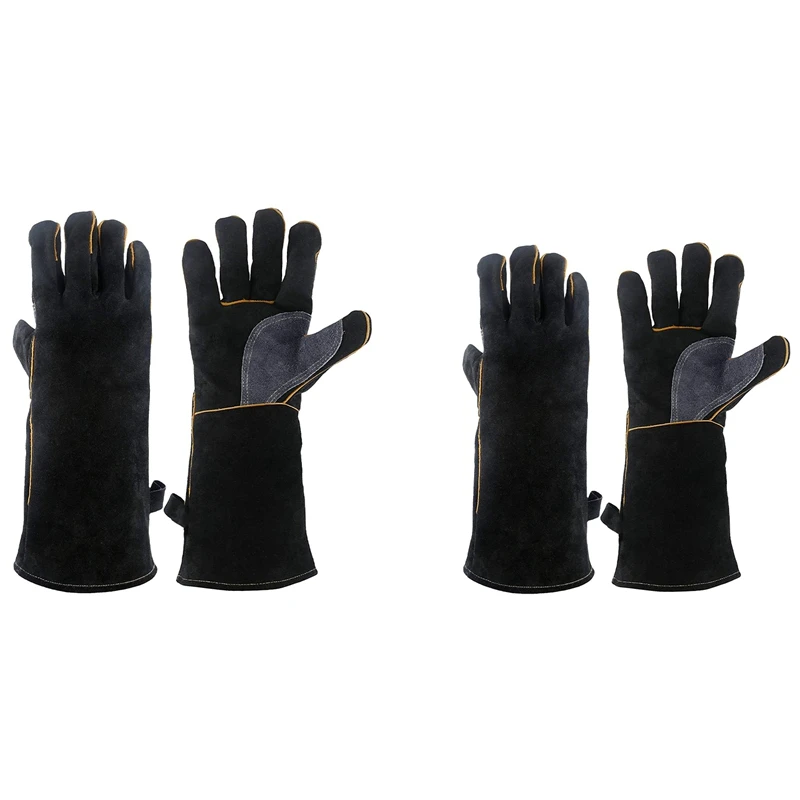 Satisfied 2Pair Extreme Heat & Fire Resistant Gloves Leather With Stitching,Mitts Perfect Black 16 Inches & 14 Inches
Satisfied 2Pair Extreme Heat & Fire Resistant Gloves Leather With Stitching,Mitts Perfect Black 16 Inches & 14 Inches