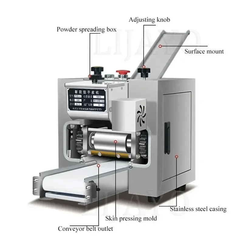 Wrapper Wonton Dough Sheet Roller Press Commercial 220V Dumpling Skin Machine
Wrapper Wonton Dough Sheet Roller Press Commercial 220V Dumpling Skin Machine