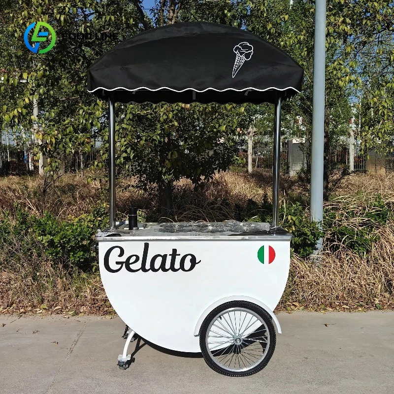 Customized Convenient Professional Mobile Gelato Ice Cream Sales Cart with Sunshade for Fast Food Dessert Display and Sales
Customized Convenient Professional Mobile Gelato Ice Cream Sales Cart with Sunshade for Fast Food Dessert Display and Sales