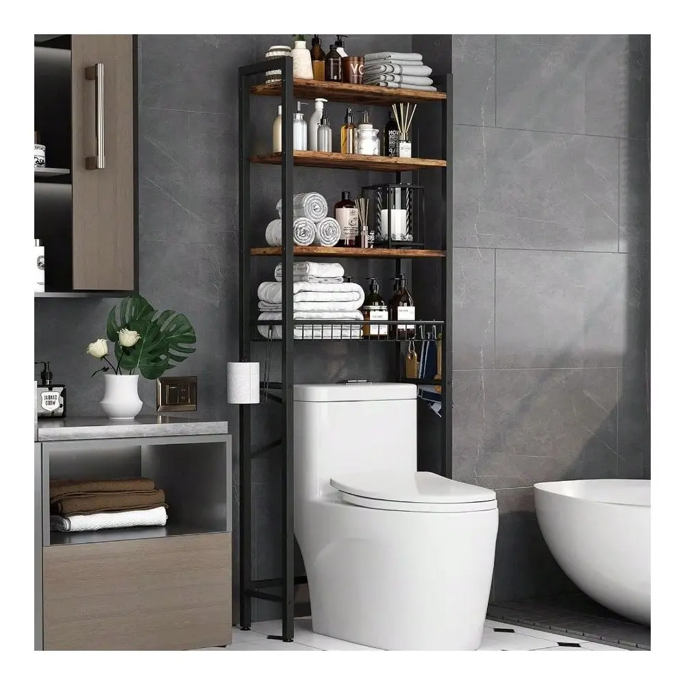 Storage Rack 4Tier Bathroom Organizer Shelf Over Toilet With Adjustable Shelf And Basket Freestanding Space Saver Bathroom Shees
Storage Rack 4Tier Bathroom Organizer Shelf Over Toilet With Adjustable Shelf And Basket Freestanding Space Saver Bathroom Shees
