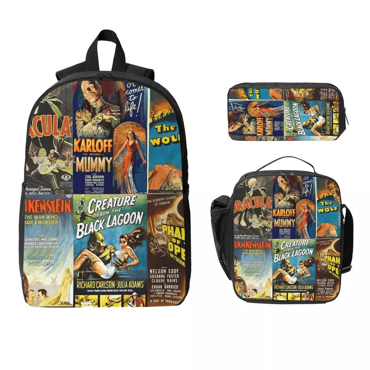 Universal Monsters Backpack Student Boys Girls BookBag School Bag Computer Shoulder Bags 3ps Insulated Lunch Bag Pencil Case
Universal Monsters Backpack Student Boys Girls BookBag School Bag Computer Shoulder Bags 3ps Insulated Lunch Bag Pencil Case