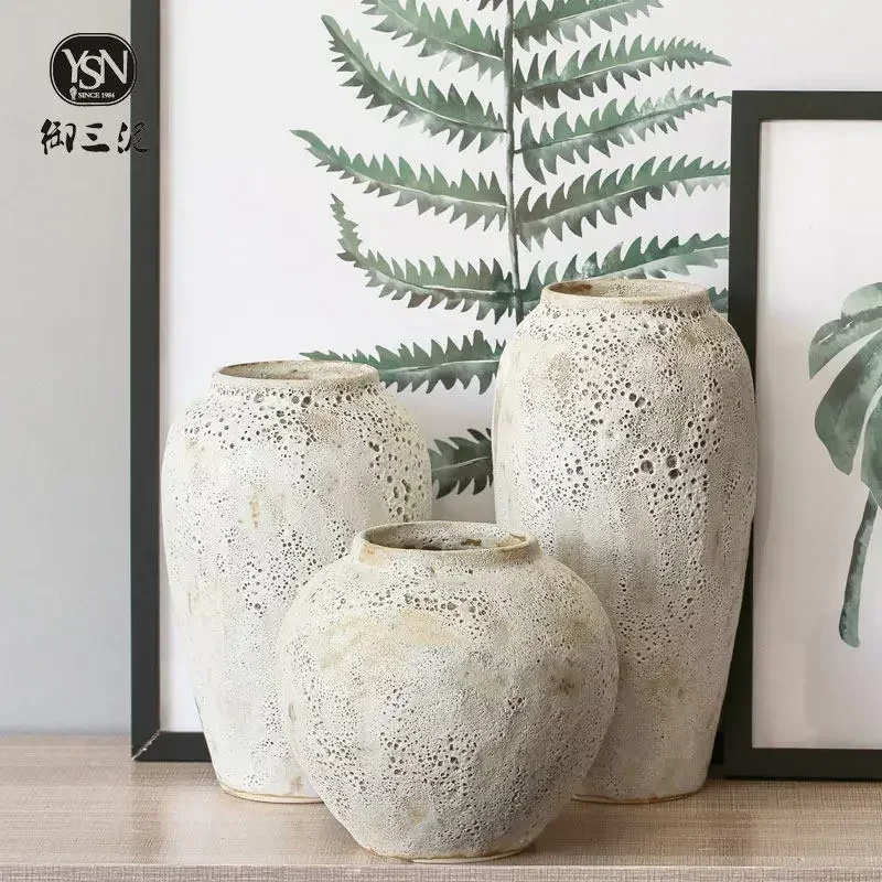 Simple Retro Large Size Ceramic Vase European Rough Antique Old Flower Arrangement Container Decorative Ornaments Birthday Gift
Simple Retro Large Size Ceramic Vase European Rough Antique Old Flower Arrangement Container Decorative Ornaments Birthday Gift