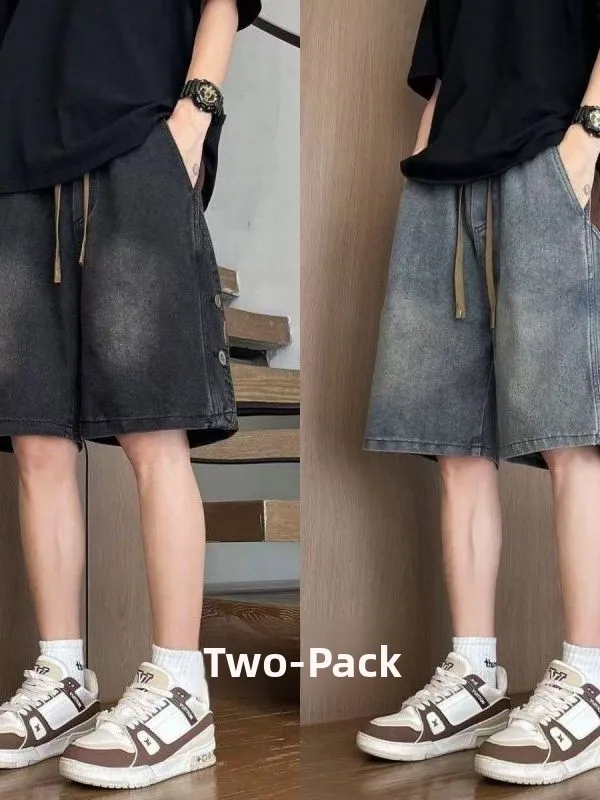 Summer Men's Vintage Jeans Shorts Loose Straight American Casual Splicing Five-Point Pants Trousers Mid-Waist Cotton Wear-Res...
Summer Men's Vintage Jeans Shorts Loose Straight American Casual Splicing Five-Point Pants Trousers Mid-Waist Cotton Wear-Res...