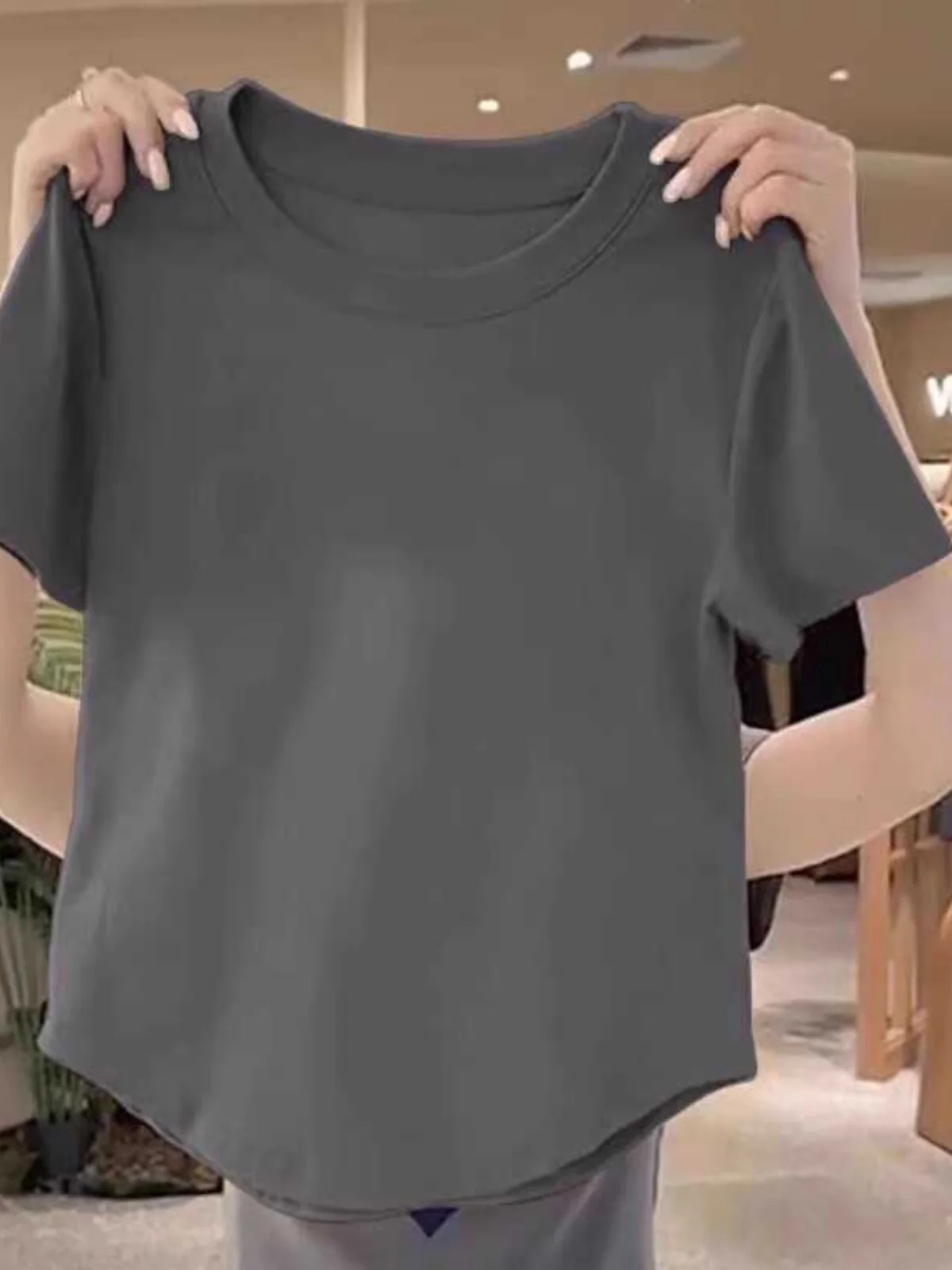 plus Size Asymmetric ort Sve T-irt Women's Summer Slim Fit round Ne Top Korean Sle Creative Pattern ey Color
plus Size Asymmetric ort Sve T-irt Women's Summer Slim Fit round Ne Top Korean Sle Creative Pattern ey Color