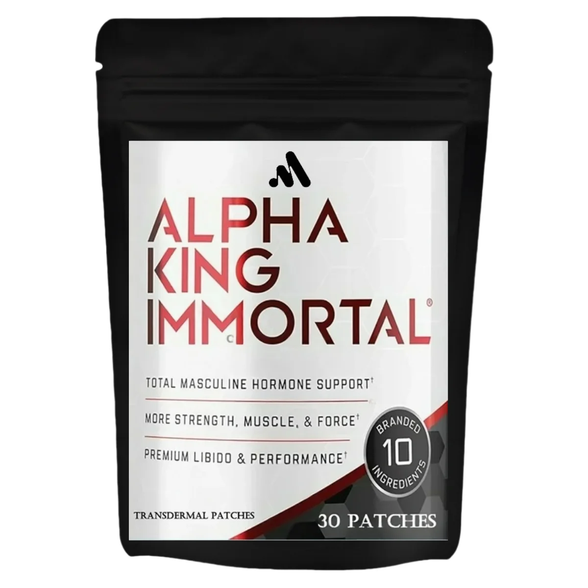 30 Patches Alpha King Immortal Testosterone Booster for Men Transdermal Patches, with Zinc
30 Patches Alpha King Immortal Testosterone Booster for Men Transdermal Patches, with Zinc