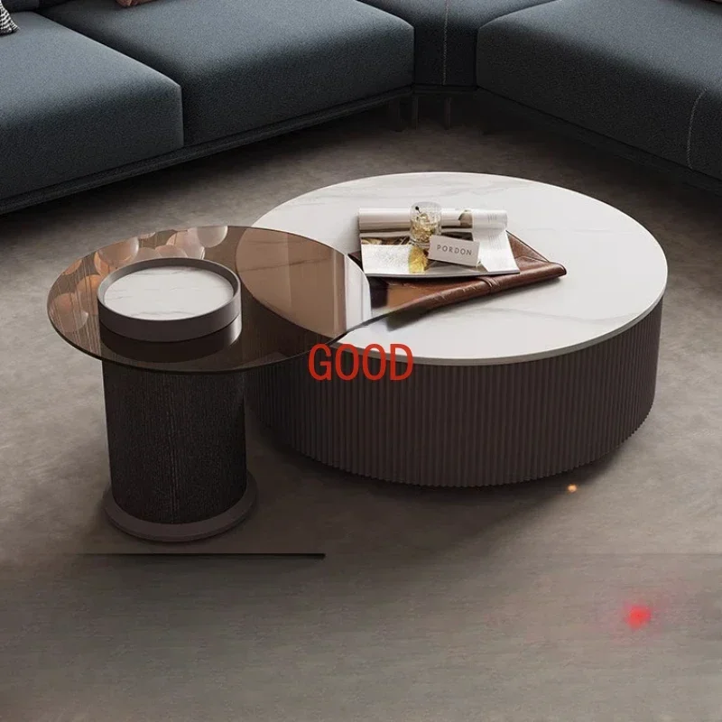 Modern Entry Lux Style Living Room Coffee Table Simple Stone Plate round Tea Table Size round Combination Coffee Table
Modern Entry Lux Style Living Room Coffee Table Simple Stone Plate round Tea Table Size round Combination Coffee Table