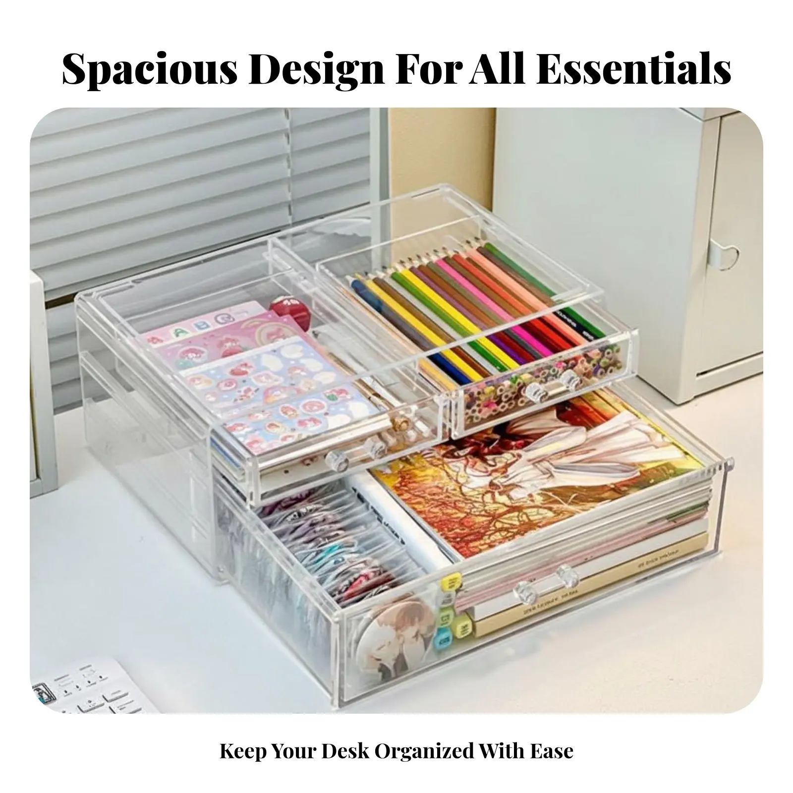 Multi-Compartment Organizer With Drawers Multi-Compartment Holder Transparent Design Space Saving for Collectors, Desk
Multi-Compartment Organizer With Drawers Multi-Compartment Holder Transparent Design Space Saving for Collectors, Desk