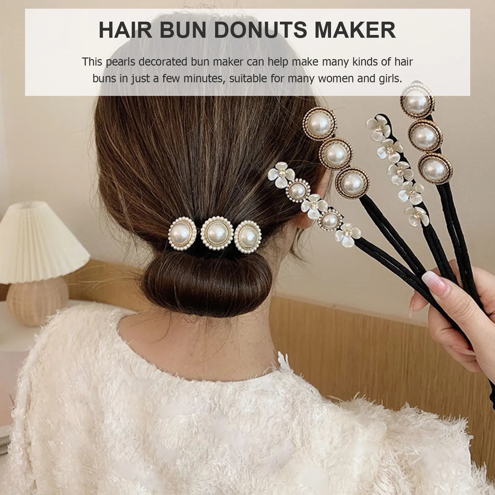 3Pcs Pearls Hair Bun Shaper Quick Elegant Bun Maker for Women Girls Hair Styling Accessories Dance Clubbing Team Outfit Matching
3Pcs Pearls Hair Bun Shaper Quick Elegant Bun Maker for Women Girls Hair Styling Accessories Dance Clubbing Team Outfit Matching