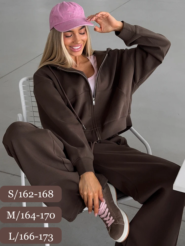 Women Tracksuit Hoodies and Trousers Two Piece Set Casual Zipper Sweatshirt Solid Color Drawstring Sports Pants Workout Sets
Women Tracksuit Hoodies and Trousers Two Piece Set Casual Zipper Sweatshirt Solid Color Drawstring Sports Pants Workout Sets