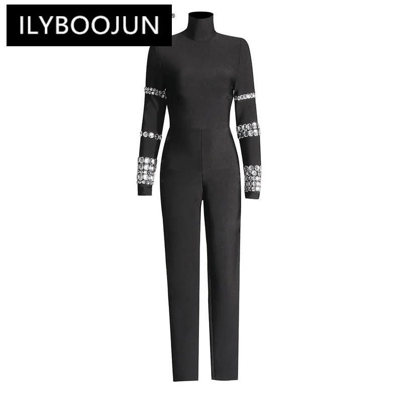 ILYBOOJUN Patchwork Diamonds Slimming Jumpsuit For Women Turtleneck Long Sleeve High Waist Chic Jumpsuits Female Fashion New
ILYBOOJUN Patchwork Diamonds Slimming Jumpsuit For Women Turtleneck Long Sleeve High Waist Chic Jumpsuits Female Fashion New