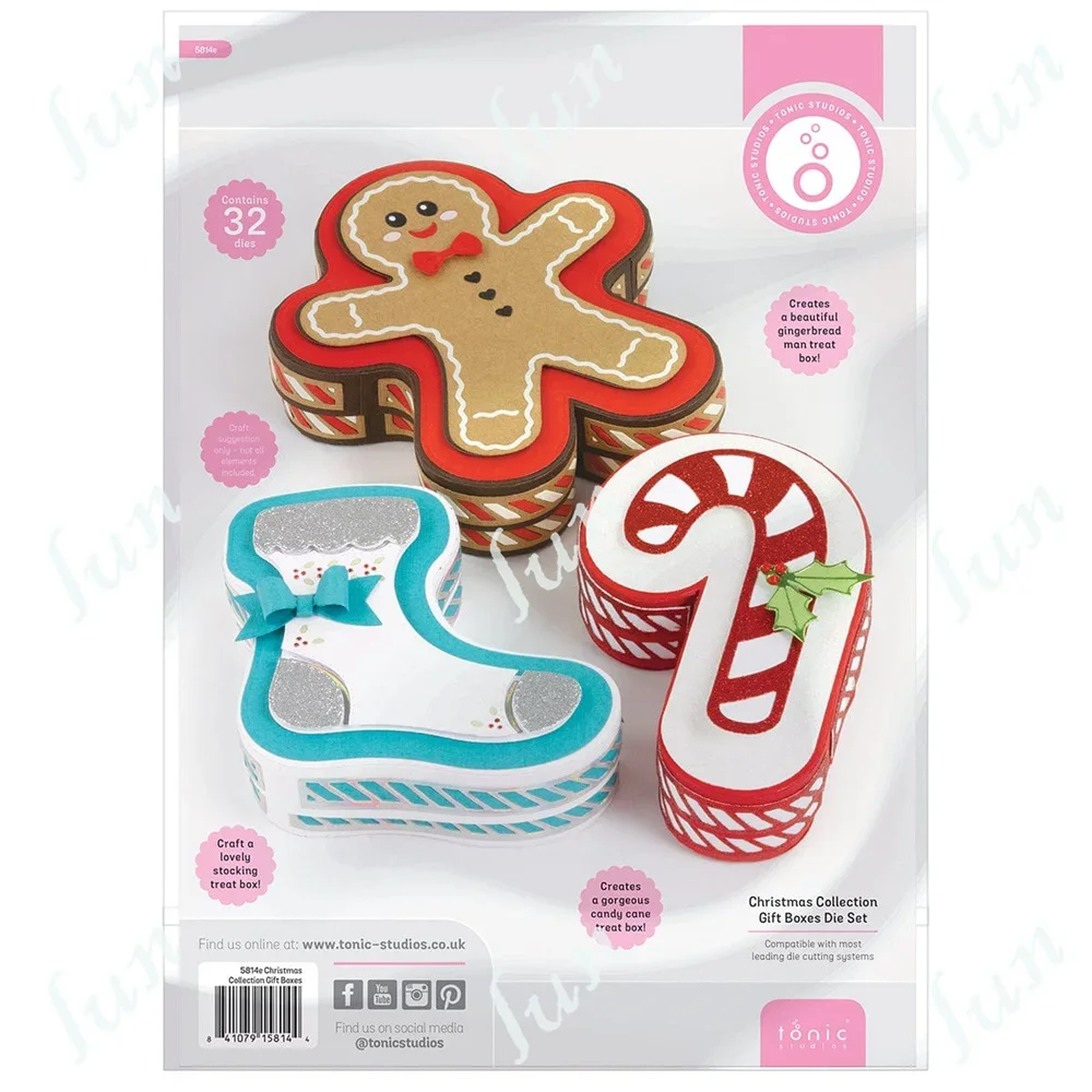 Metal Cutting Dies Christmas Collection Gift Boxes Mold Craft Decoration Embossing Template DIY Greeting Card Holiday Knife
Metal Cutting Dies Christmas Collection Gift Boxes Mold Craft Decoration Embossing Template DIY Greeting Card Holiday Knife