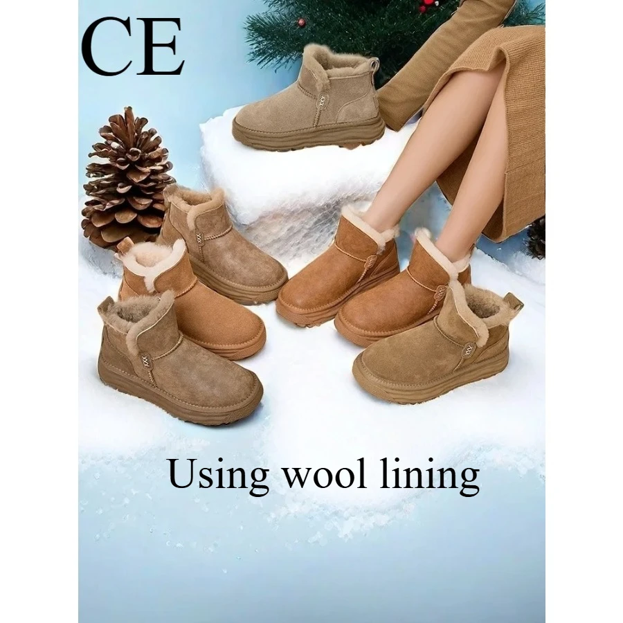 CE 2026 Winter Warm Boots - Women's Snow Boots, Men's Short Boots, Sheepskin and Wool Cut, Low Warm Leather Shoes regalo mujer
CE 2026 Winter Warm Boots - Women's Snow Boots, Men's Short Boots, Sheepskin and Wool Cut, Low Warm Leather Shoes regalo mujer