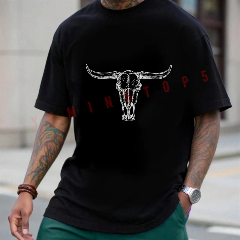 Buffalo Skull Wild West Print Motorcycle T-Shirt Motorrad Fans New Fashion Summer Cotton Men Short Sleeve O-Neck Tee
Buffalo Skull Wild West Print Motorcycle T-Shirt Motorrad Fans New Fashion Summer Cotton Men Short Sleeve O-Neck Tee