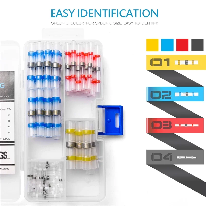 MICTUNING 100pcs Electrical Waterproof Seal Heat Shrink Butt Terminals Solder Sleeve Wire Connectors Cable Terminal Auto Parts
MICTUNING 100pcs Electrical Waterproof Seal Heat Shrink Butt Terminals Solder Sleeve Wire Connectors Cable Terminal Auto Parts
