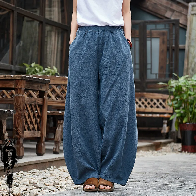 Spring and Summer Cotton Linen Women's Clothing New Zen Chinese Style Retro Loose-Fitting Trousers Bloomers
Spring and Summer Cotton Linen Women's Clothing New Zen Chinese Style Retro Loose-Fitting Trousers Bloomers