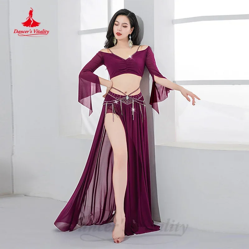 BellyDance Costume Suit Customized Trumpet Sleeve Top+Chiffon Split Long Skirt 2pcs Women's Oriental Dance Performance Clothing
BellyDance Costume Suit Customized Trumpet Sleeve Top+Chiffon Split Long Skirt 2pcs Women's Oriental Dance Performance Clothing