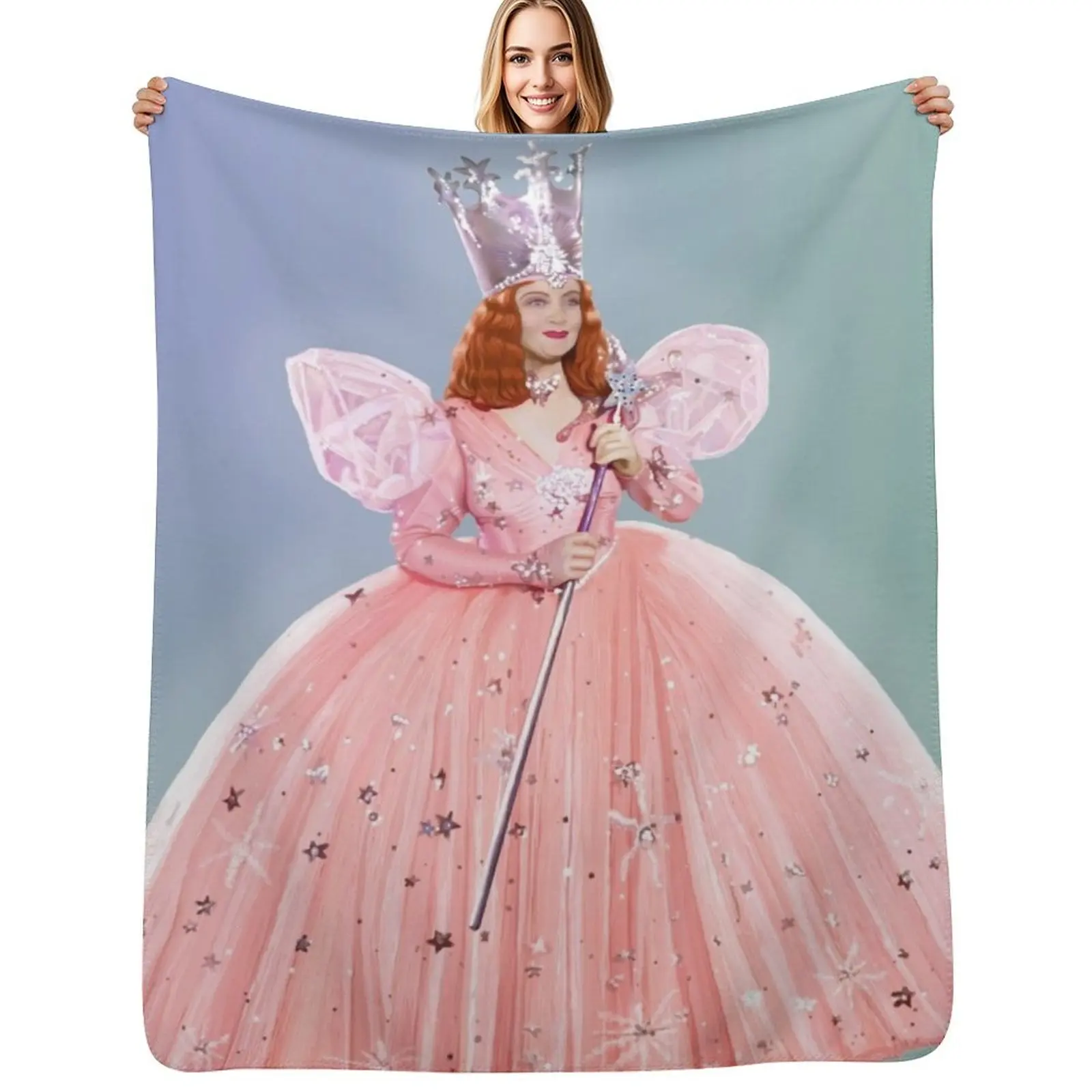 Glinda The Good Witch, The Wizard of Oz, Magical Realism Digital Painting, Full Body Portrait with Background Throw Blanket
Glinda The Good Witch, The Wizard of Oz, Magical Realism Digital Painting, Full Body Portrait with Background Throw Blanket
