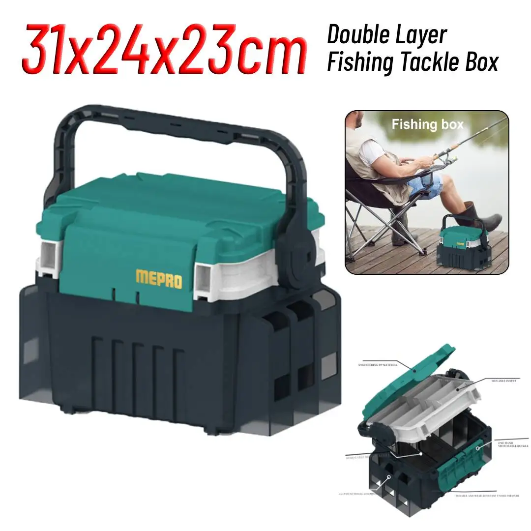 Двухслойный ящик для хранения рыболовных снастей с ручкой, коробка для удочек и катушек, большой вместимости, многофункциональный, для рыбалки на открытом воздухе
Двухслойный ящик для хранения рыболовных снастей с ручкой, коробка для удочек и катушек, большой вместимости, многофункциональный, для рыбалки на открытом воздухе