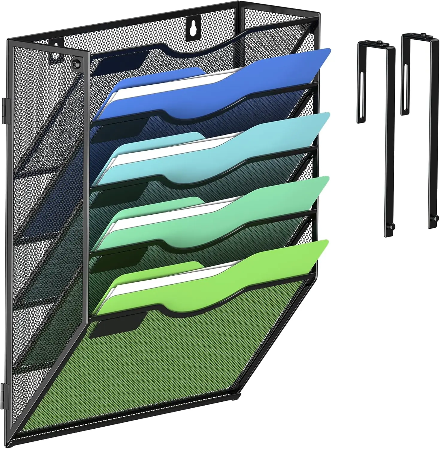 5-Tier Wall File Organizer for Office Home - Hanging Magazine Holder with Mounting Screws
5-Tier Wall File Organizer for Office Home - Hanging Magazine Holder with Mounting Screws