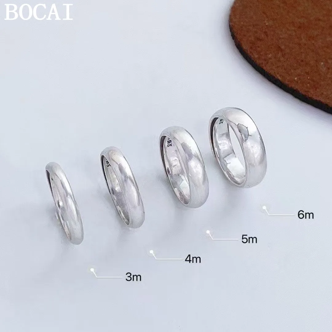BOCAI NEW S925 Pure Silver Simple And Fashionable Smooth Surface Loach Back Open Ring
BOCAI NEW S925 Pure Silver Simple And Fashionable Smooth Surface Loach Back Open Ring