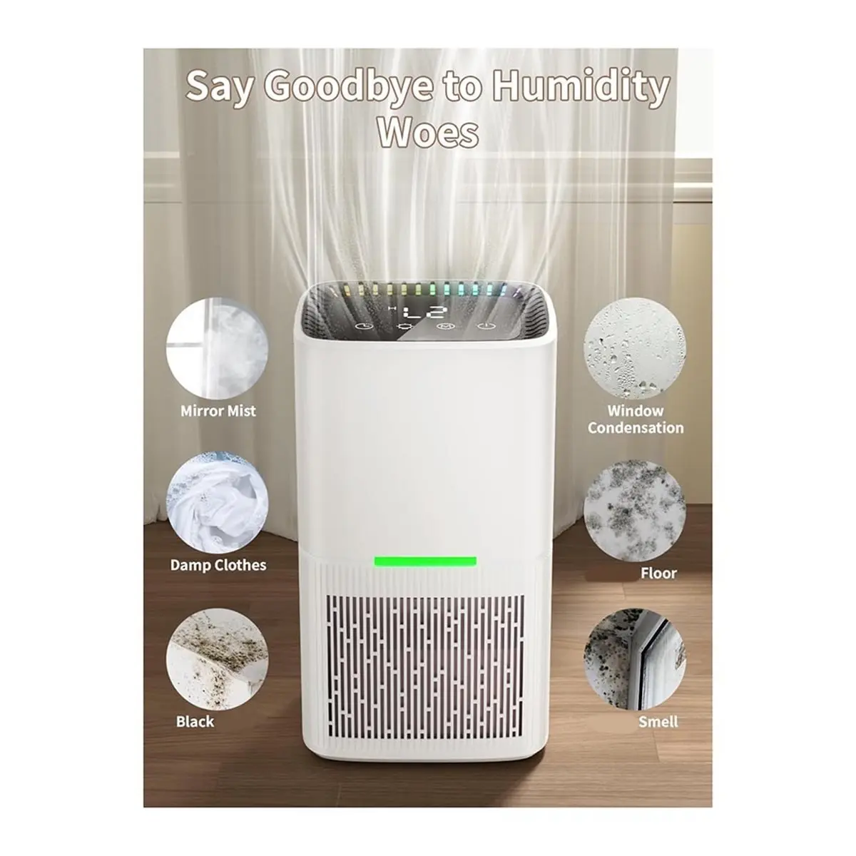 НОВЫЙ осушитель с резервуаром для воды для дома с автоматическим отключением, 7-цветная светодиодная подсветка, тихие осушители с режимом сна, США
НОВЫЙ осушитель с резервуаром для воды для дома с автоматическим отключением, 7-цветная светодиодная подсветка, тихие осушители с режимом сна, США