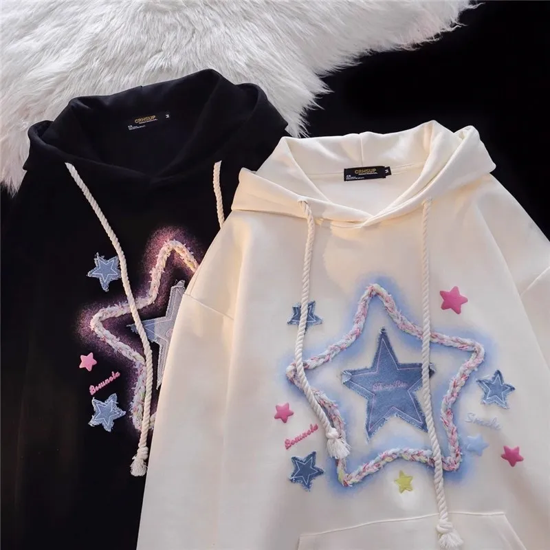 Harajuku Streetwear Sweatshirt Women Oversized Y2K Stars Printed Loose Hoodies Grunge Clothes Autumn Winter Hoodies Women Tops
Harajuku Streetwear Sweatshirt Women Oversized Y2K Stars Printed Loose Hoodies Grunge Clothes Autumn Winter Hoodies Women Tops