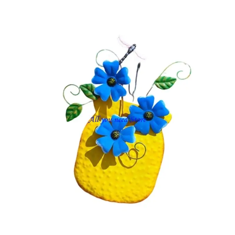 K9FB Decorative Iron Wall Mounted Flower Vase Handcrafts Painted Wall Art for Garden
K9FB Decorative Iron Wall Mounted Flower Vase Handcrafts Painted Wall Art for Garden
