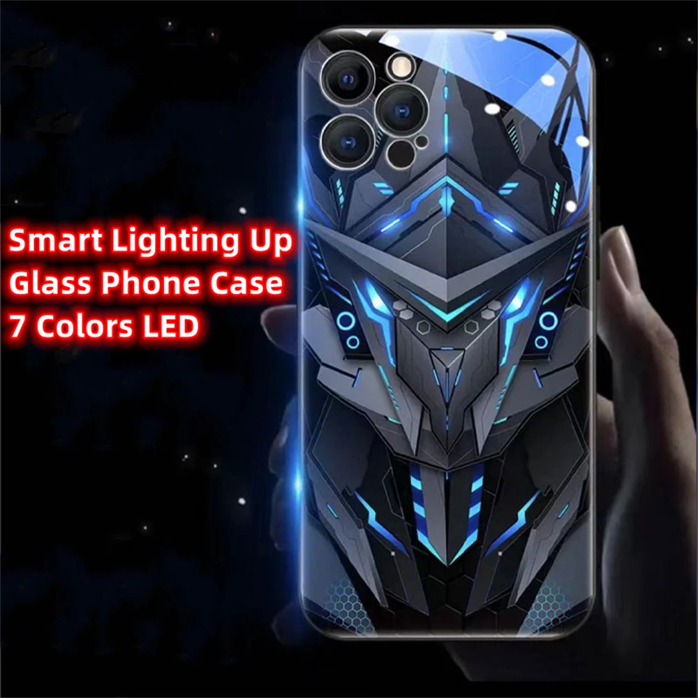Luxury Prime Mech Pattern Luminous Glass LED Call Light Up Flash Phone Case For iPhone Air 17 16 E 15 14 13 12 11 Pro Max Plus
Luxury Prime Mech Pattern Luminous Glass LED Call Light Up Flash Phone Case For iPhone Air 17 16 E 15 14 13 12 11 Pro Max Plus