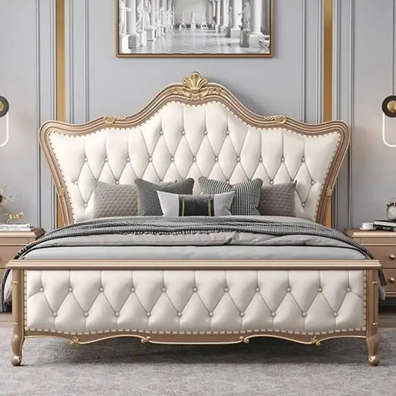 High End Bedroom Bed Frame Aesthetic Designer Queen Frame Bed Bedding European Living Room Cama De Solteiro Home Furniture
High End Bedroom Bed Frame Aesthetic Designer Queen Frame Bed Bedding European Living Room Cama De Solteiro Home Furniture