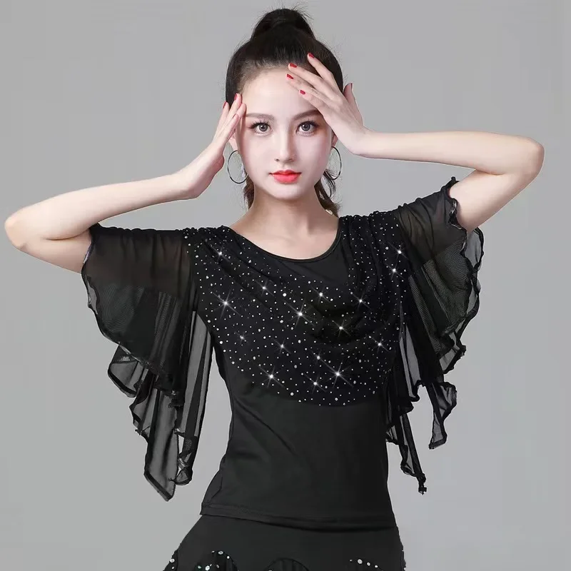 Ruffle Ballroom Pole Dance Clothing Ballet Standard Woman Tops Latin Costume Elegant Modern Festival Outfit Jazz Street Shirt
Ruffle Ballroom Pole Dance Clothing Ballet Standard Woman Tops Latin Costume Elegant Modern Festival Outfit Jazz Street Shirt