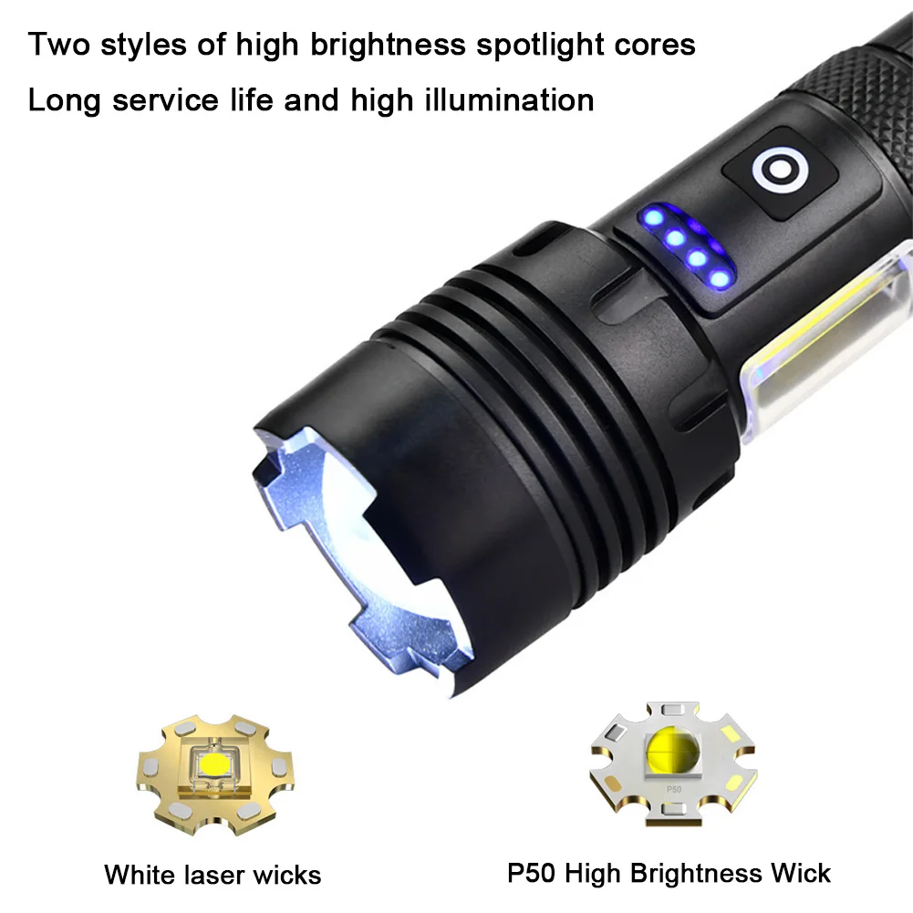 Фонарик с высоким люменом, перезаряжаемый через USB, 3 режима, светодиодный фонарик высокой мощности, уличный фонарь для кемпинга для экстренных случаев, кемпинга, пешего туризма 
Фонарик с высоким люменом, перезаряжаемый через USB, 3 режима, светодиодный фонарик высокой мощности, уличный фонарь для кемпинга для экстренных случаев, кемпинга, пешего туризма