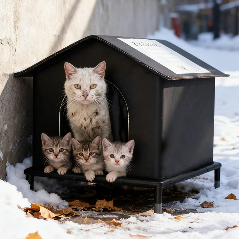 Cat House for Indoor and Outdoor CatsWaterproof Fully Insulated Shelter for Stray and Feral Cats Great for Cat Beds for Outdoor
Cat House for Indoor and Outdoor CatsWaterproof Fully Insulated Shelter for Stray and Feral Cats Great for Cat Beds for Outdoor
