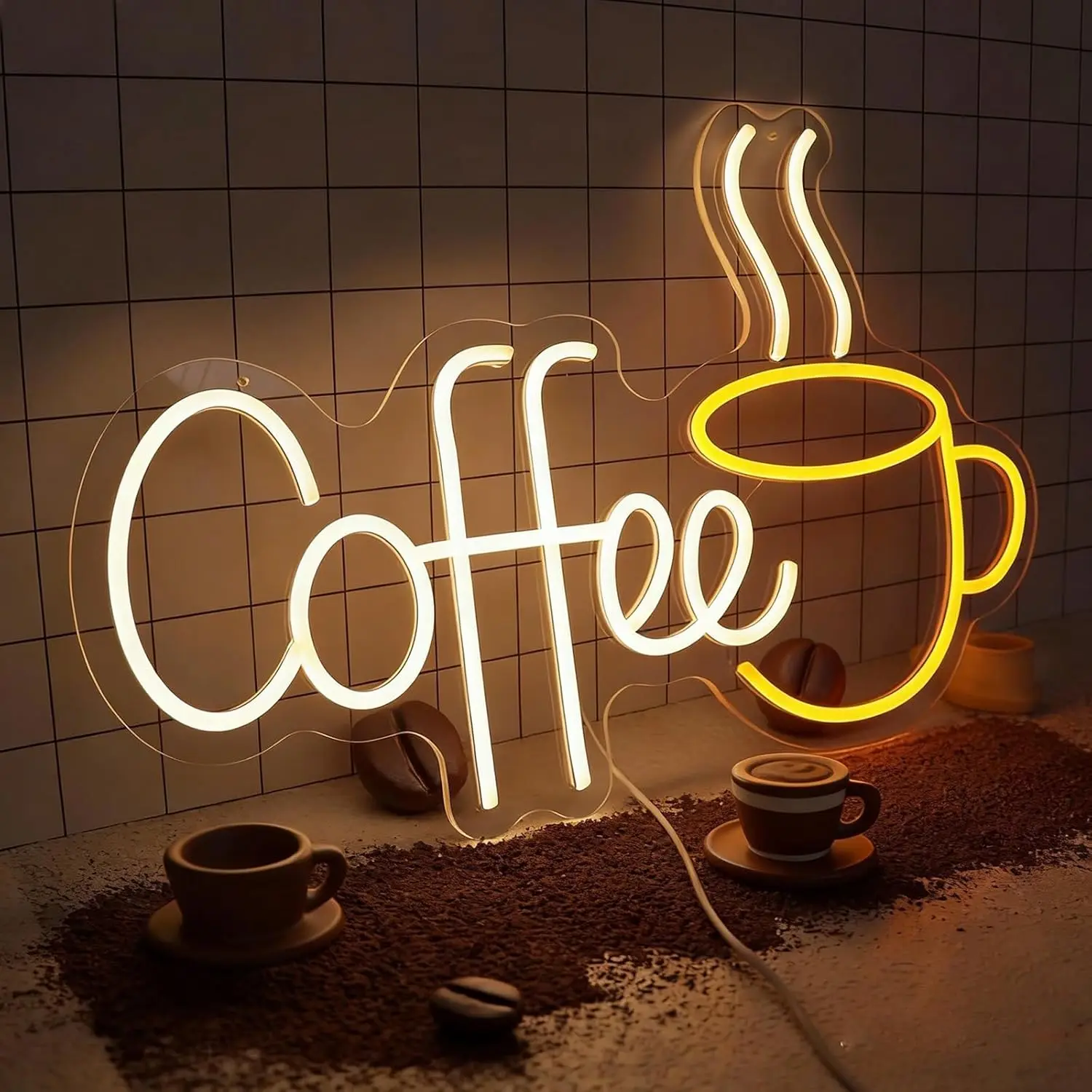 Coffee Neon Sign Room Decor Art Wall Light USB LED Light for Cafe Kitchen Coffee Station Bar Restaurant Bedroom Decoration Gift
Coffee Neon Sign Room Decor Art Wall Light USB LED Light for Cafe Kitchen Coffee Station Bar Restaurant Bedroom Decoration Gift