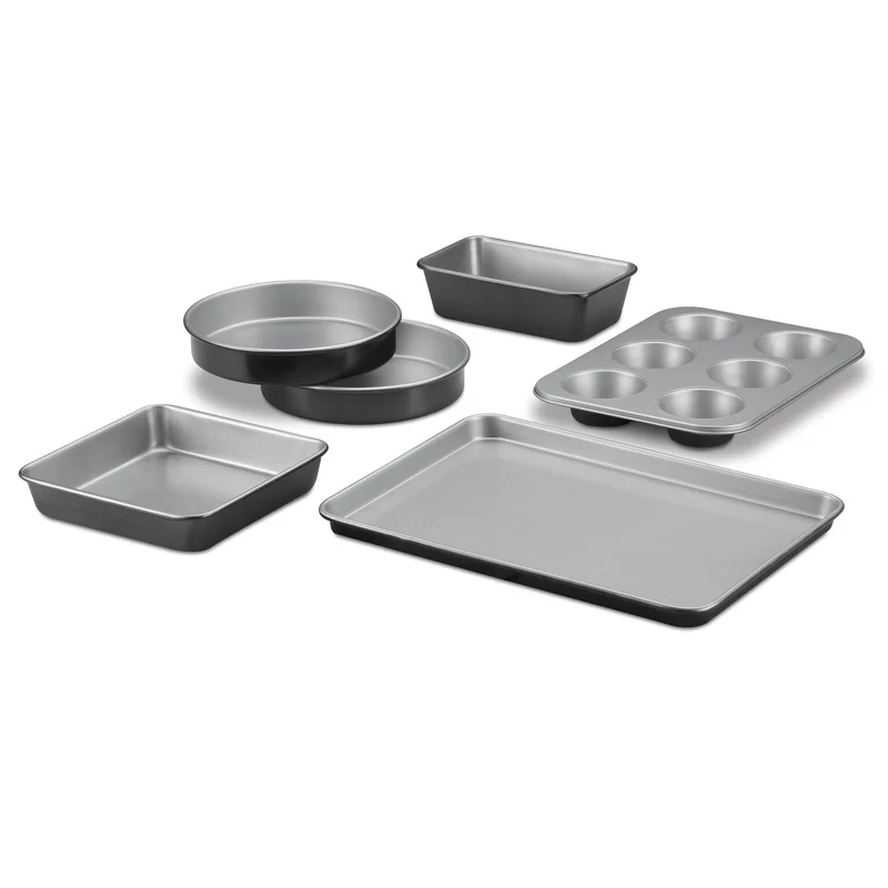 6-Piece Non-Stick Baking Set Metal Bakeware Set Dishwasher Safe Durable Even Heat Distribution Professional Kitchen Use
6-Piece Non-Stick Baking Set Metal Bakeware Set Dishwasher Safe Durable Even Heat Distribution Professional Kitchen Use