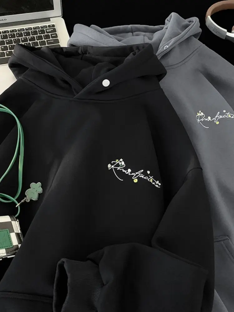 Heavyweight Hoodie Sweatirt Men's Spring Autumn Embroidery Design Casual Loose Fit Youth Faion Outerwear Jaet
Heavyweight Hoodie Sweatirt Men's Spring Autumn Embroidery Design Casual Loose Fit Youth Faion Outerwear Jaet